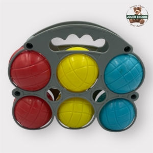 Jeu de Pétanque Enfant – 6 Boules en Plastique Colorées