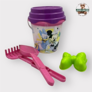 Seau de Plage Minnie – Tamis, Moule, Pelle et Râteau Inclus