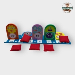 Jeu de Lancer en Bois avec Cibles Basculantes – Jeu d’Adresse et Précision
