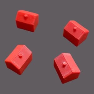 Monopoly - Lot de 4 hôtels de remplacement